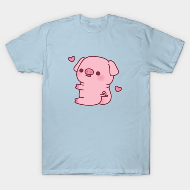 Cute Chubby Pig With Big Butts T-Shirt by rustydoodle